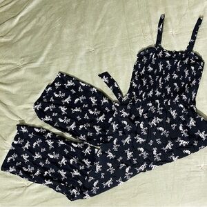 Abercrombie & Fitch jumper stretchy top half with free flowing bottoms Sz S M-03